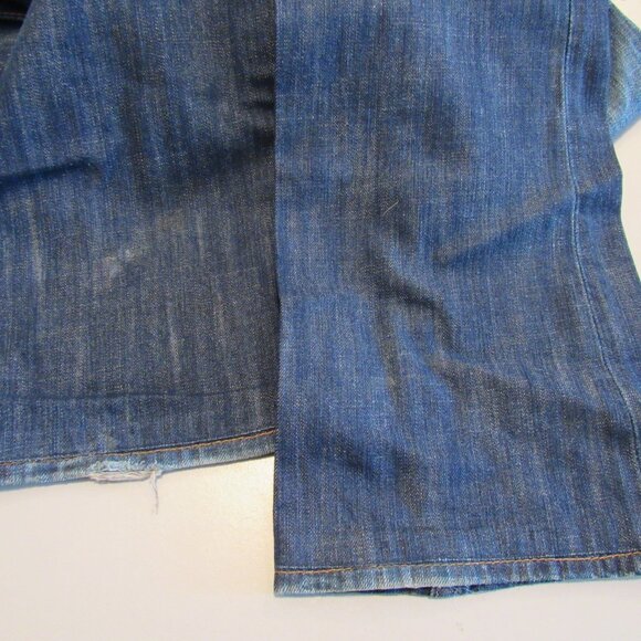 True Religion Jeans Unisex Size 29 Section Row Seat Dark Blue Wash Distressed - Picture 12 of 14